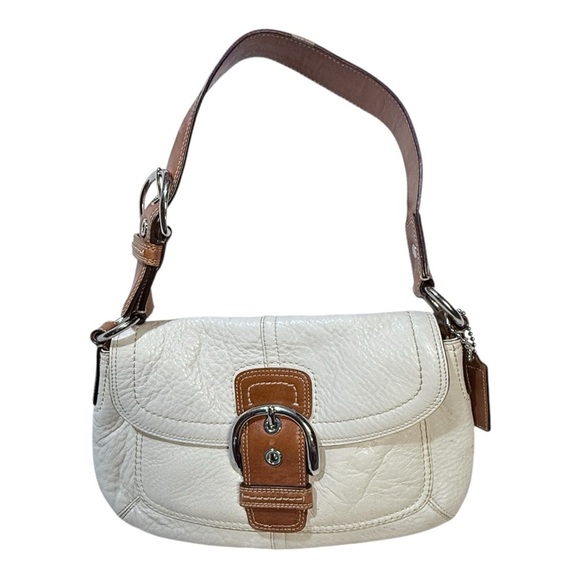 Coach White and Brown Shoulder Bag - Picture 1 of 12